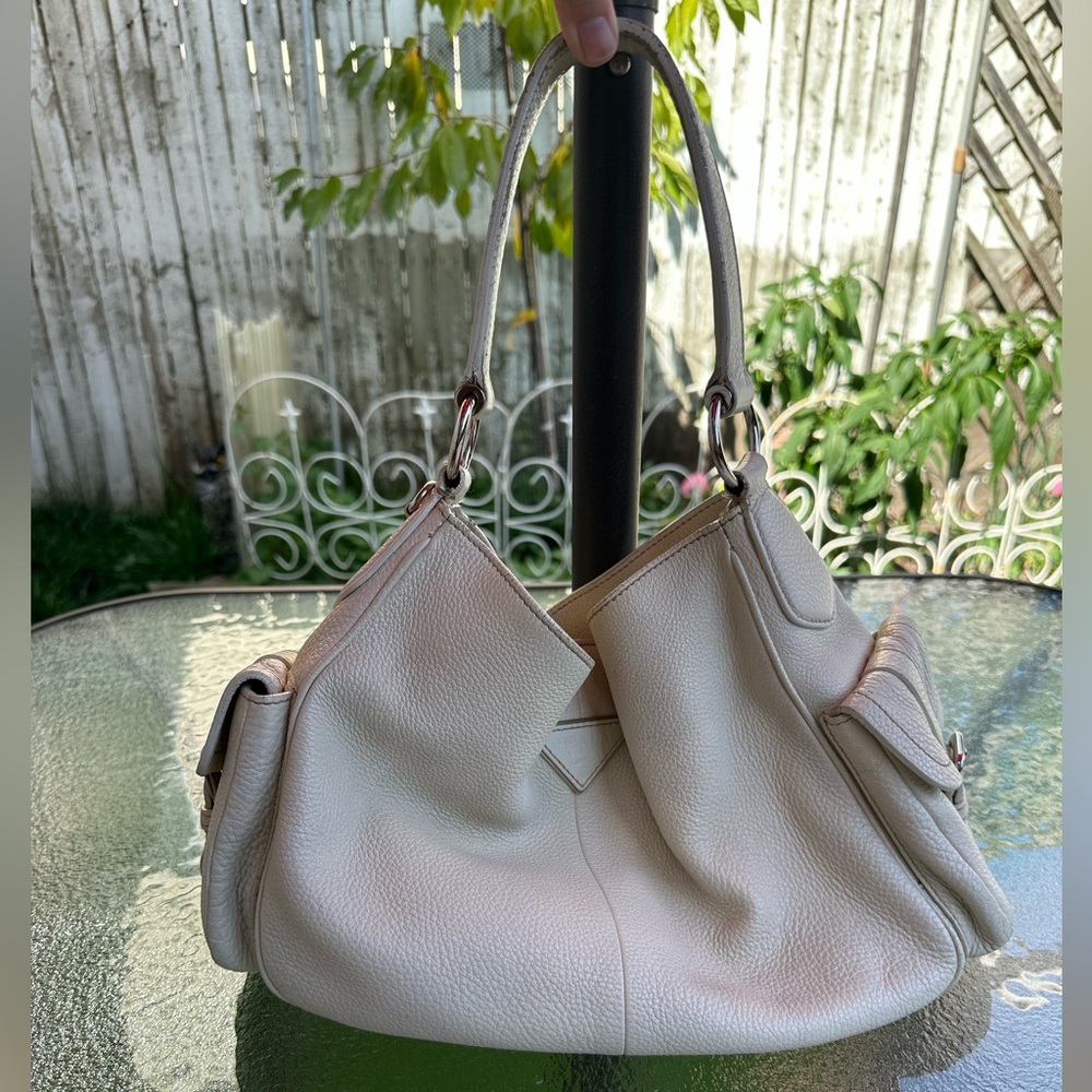 Well-loved Vintage Prada Vitello Daino Leather Top Handle Bag